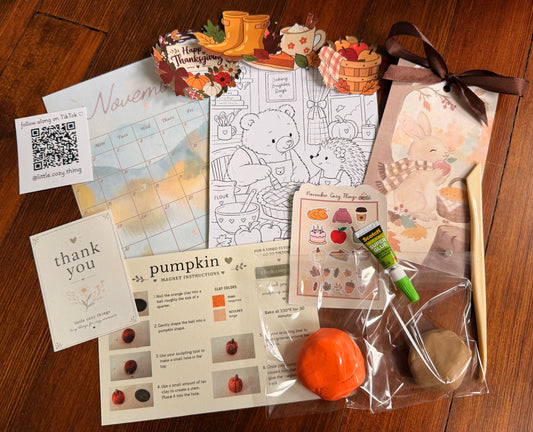 November Edition | DIY Pumpkin + Cherry Pie Clay Magnet Kits 🍂